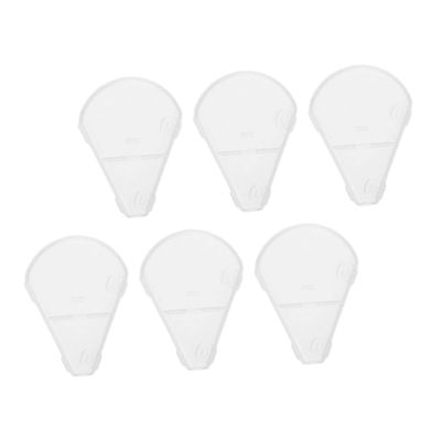 Angoily 6pcs Highlighter Brush Protector Cover White Makeup Brush Guards for Blush Bronzer Powder Lightweight Portable Clean and Safe