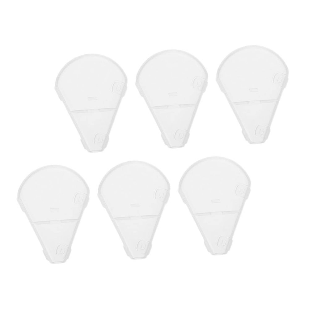Angoily 6pcs Highlighter Brush Protector Cover White Makeup Brush Guards for Blush Bronzer Powder Lightweight Portable Clean and Safe