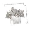 Beatifufu 1pc Bridal Hair Comb Clip Rhinestones Bohemian Hair Accessory for Weddings Parties Special Occasions Handmade Headwear for Brides Bridesmaids Silver view 2