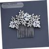 Beatifufu 1pc Bridal Hair Comb Clip Rhinestones Bohemian Hair Accessory for Weddings Parties Special Occasions Handmade Headwear for Brides Bridesmaids Silver view 4