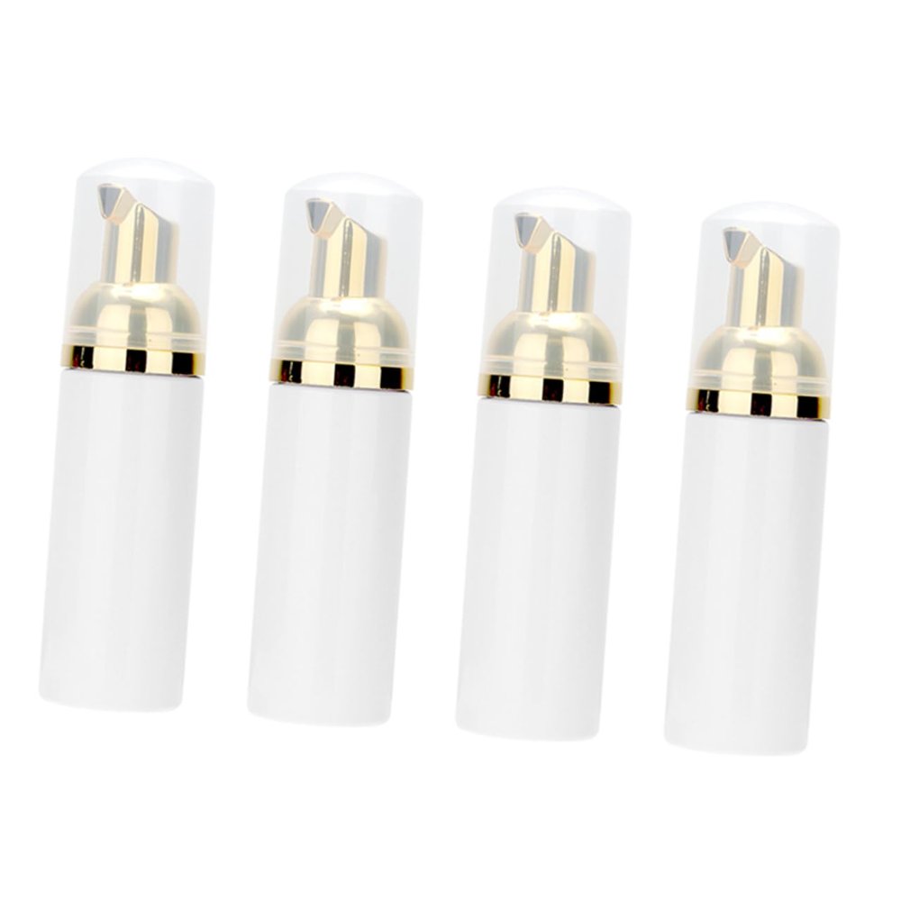 MERRYHAPY 4pcs Foaming Facial Pump Bottles Refillable Empty Containers for Liquid Soap Durable Travel with Transparent Lid for Cosmetics