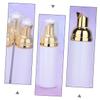MERRYHAPY 4pcs Foaming Facial Pump Bottles Refillable Empty Containers for Liquid Soap Durable Travel with Transparent Lid for Cosmetics view 3