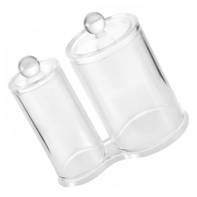 Anneome Bathroom Vanity Storage Box Cosmetic Pad Box Cotton Swabs Holder Acrylic Crystal Organizer