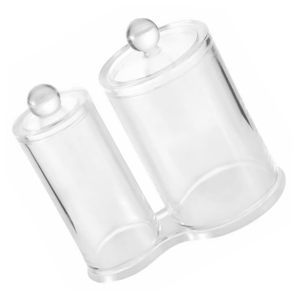 Anneome Bathroom Vanity Storage Box Cosmetic Pad Box Cotton Swabs Holder Acrylic Crystal Organizer