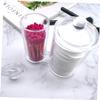 Anneome Bathroom Vanity Storage Box Cosmetic Pad Box Cotton Swabs Holder Acrylic Crystal Organizer view 3