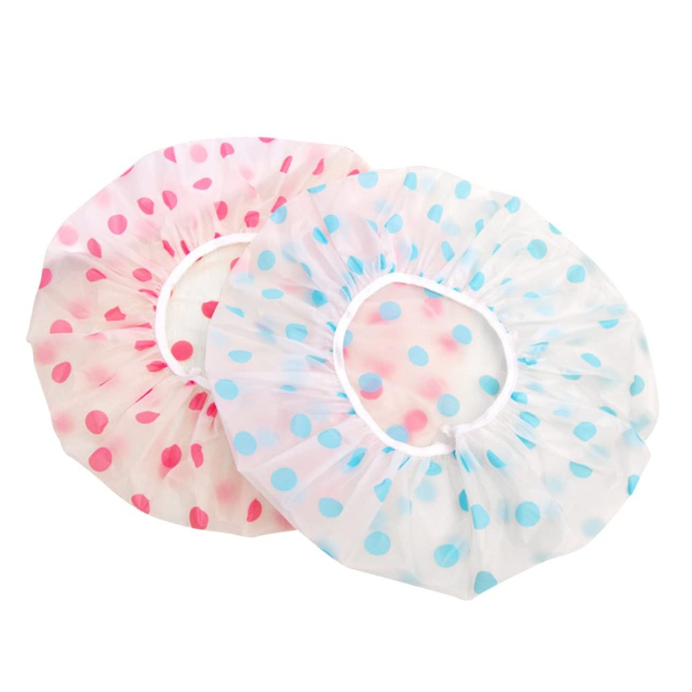 Angoily 6pcs Shower Hat for Women Adorable Lightweight for and Spa Elastic Band