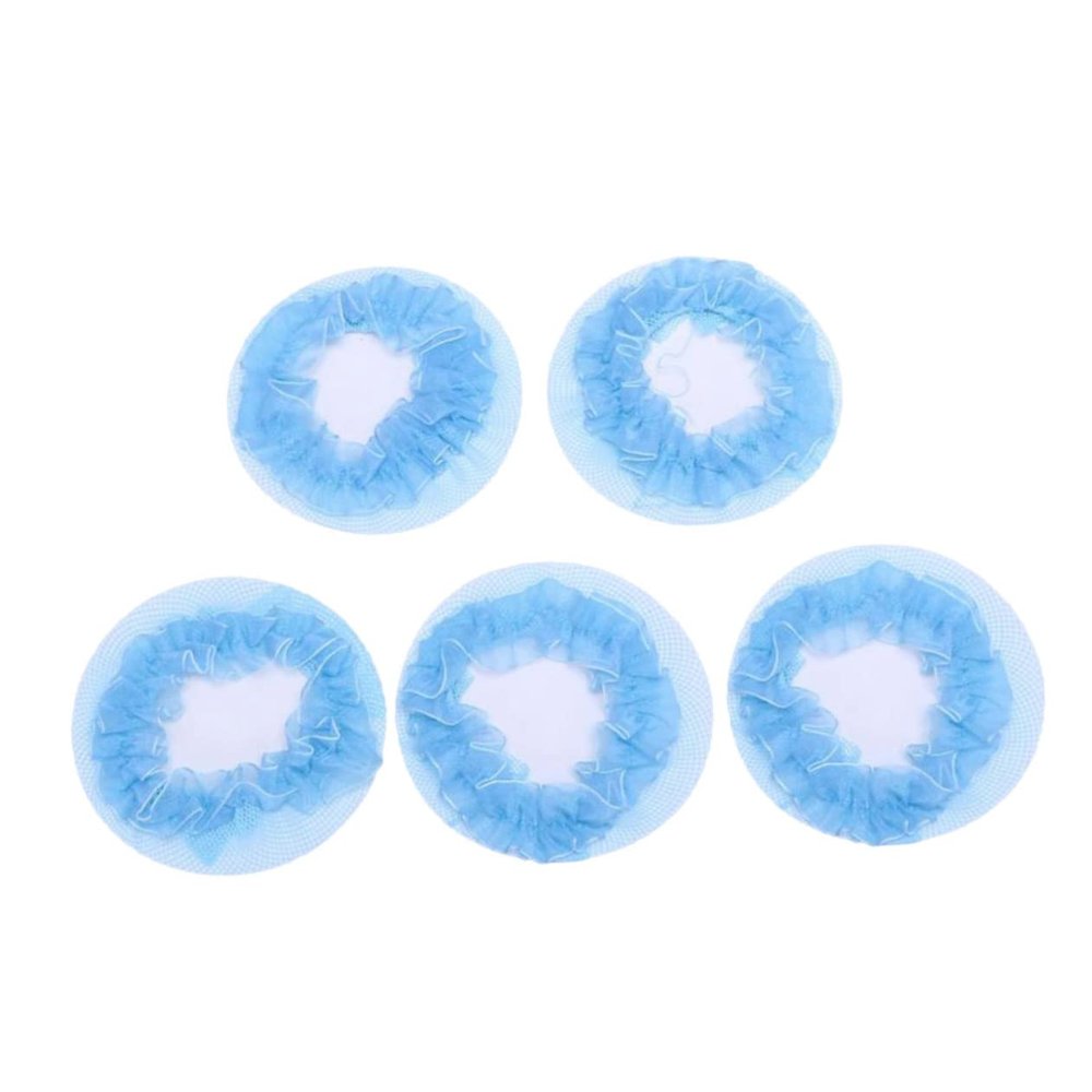 MERRYHAPY 5pcs Invisible Hair Nets for Buns and Reusable Hair Accessories for Women and Girls for Ballet Dance Skating and Everyday Styling Blue