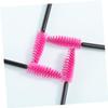 Angoily 100pcs Disposable Eyelash Brush Nylon Bristles Mascara Wands for Makeup Application for Beauty Salons and Personal Use Rosy view 2