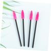 Angoily 100pcs Disposable Eyelash Brush Nylon Bristles Mascara Wands for Makeup Application for Beauty Salons and Personal Use Rosy view 3