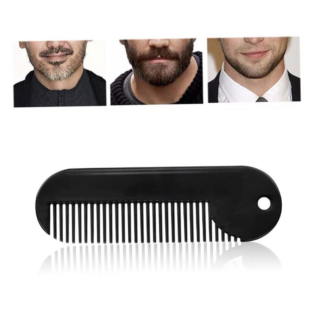 minkissy Men's Beard Accessories Zinc Alloy Comb Styling Tool Portable Essential for Beards and Hair