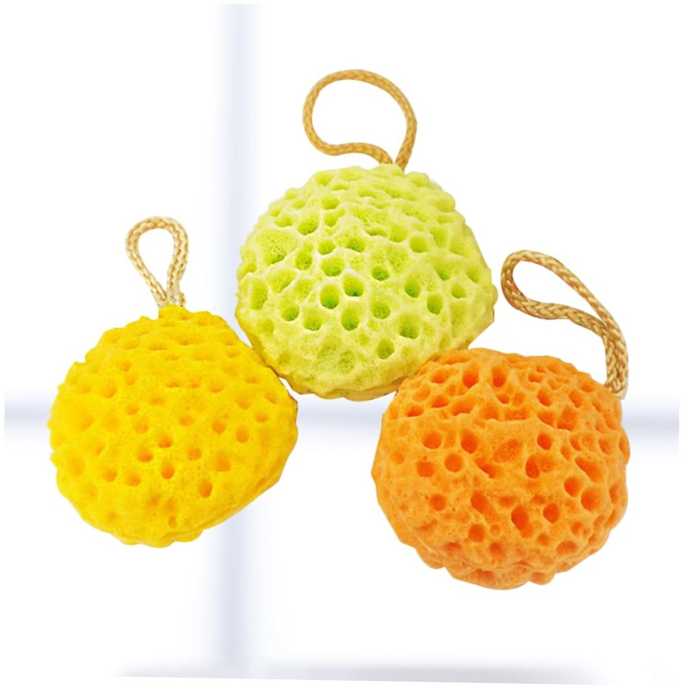 NOLITOY 3pcs Bath Ball Sponge Wipes Exfoliating Sponges Soft Comfortable Honeycomb Bath Ball for Shower