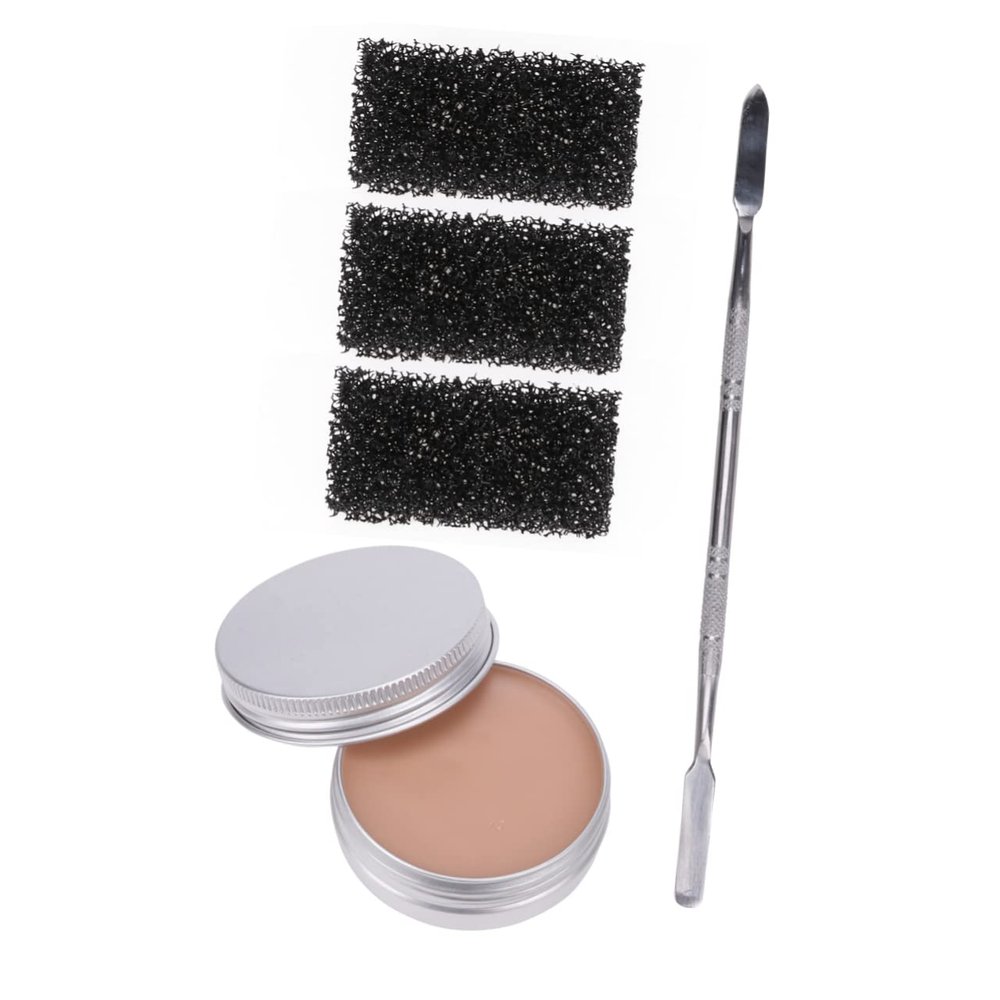 Angoily 1set Makeup Skin Wax Kit with Scraper Special Effects Wax for Halloween Themed Parties Festivals Create Realistic Wounds with Easy Application Tool