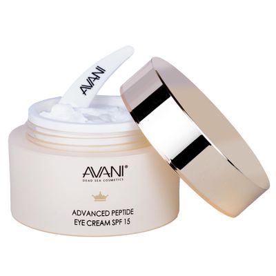 Avani Prestige Advanced Peptide Eye Cream with Hyaluronic Acid - Under Eye Treatment for Dark Circles, Puffy Eyes, Anti Aging - SPF 15.