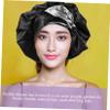 minkissy Satin Turban Hair Cap Bow Shower Hat for Makeup Sleeping and Housework for Women view 2
