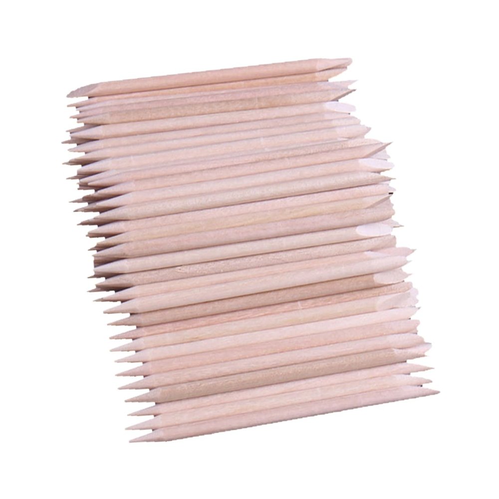 NOLITOY 500pcs Manicure Pedicure Tool Wooden Nail Pick Smooth Surface Multi-functional Beauty Wood Sticks for Hard Wax Eyebrow Waxing Sticks
