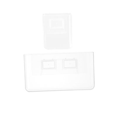 minkissy 2pcs Transparent Wall-mounted Storage Cases Decorative for Sundries Makeup and Supplies No Punching Required Compact Design for Easy Organization