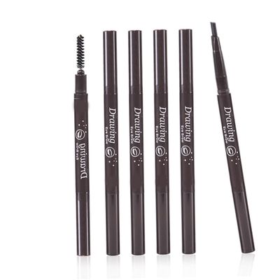 MERRYHAPY Eyebrow Pencil Brush Set Auto-rotate Design for Effortless Eye Brow Makeup Soft Application Travel-friendly Black