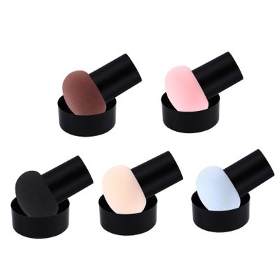 Angoily 5pcs Mushroom Shape Makeup Puff Flexible Dual-use Powder Puff for Dry Wet Application for Salon Home and Travel Use and Easy to Carry