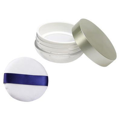minkissy Portable Women Makeup Powder Box Cosmetics Powder Case Loose Holder Mesh Design Makeup for Random Color