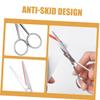 NOLITOY Stainless Steel Beard and Mustache Scissors with Anti-slip Grip for Precise Grooming Toothed Design for Accurate Trimming for Men s Facial Hair Care view 3