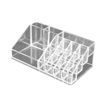 Angoily Acrylic Lipstick Storage Box Makeup Organizer 16 Compartment Decorative Tidy Storage