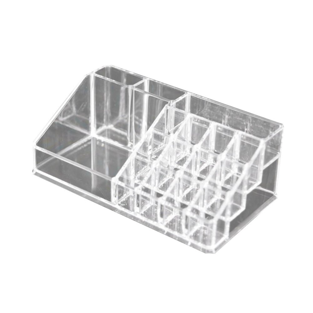 Angoily Acrylic Lipstick Storage Box Makeup Organizer 16 Compartment Decorative Tidy Storage