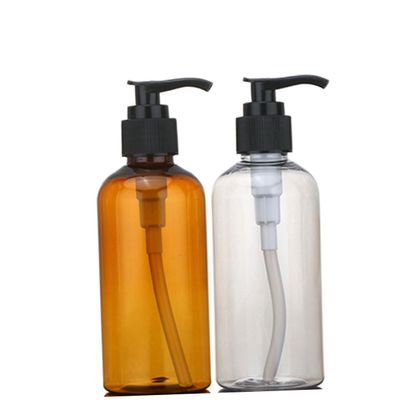 minkissy 6pcs Leakproof Pump Bottles for Travel and Brown Tea Cosmetic Liquid Dispensers for Lotion Shampoo and Soap Storage