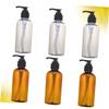 minkissy 6pcs Leakproof Pump Bottles for Travel and Brown Tea Cosmetic Liquid Dispensers for Lotion Shampoo and Soap Storage view 2
