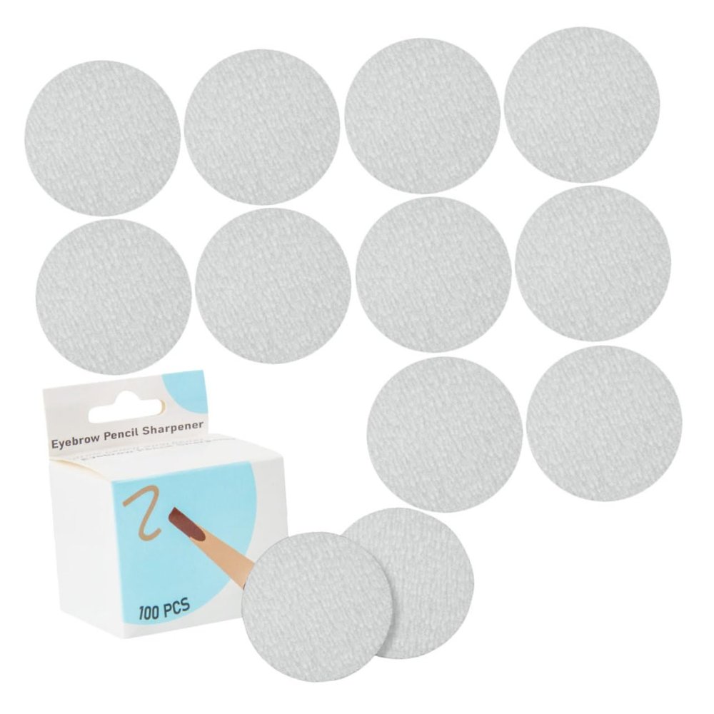 FOYTOKI 100pcs Sandpaper Pencil Tip Sharpeners for Eyebrow Pencils Sketch Bulk Sharpeners Easy Sharpening