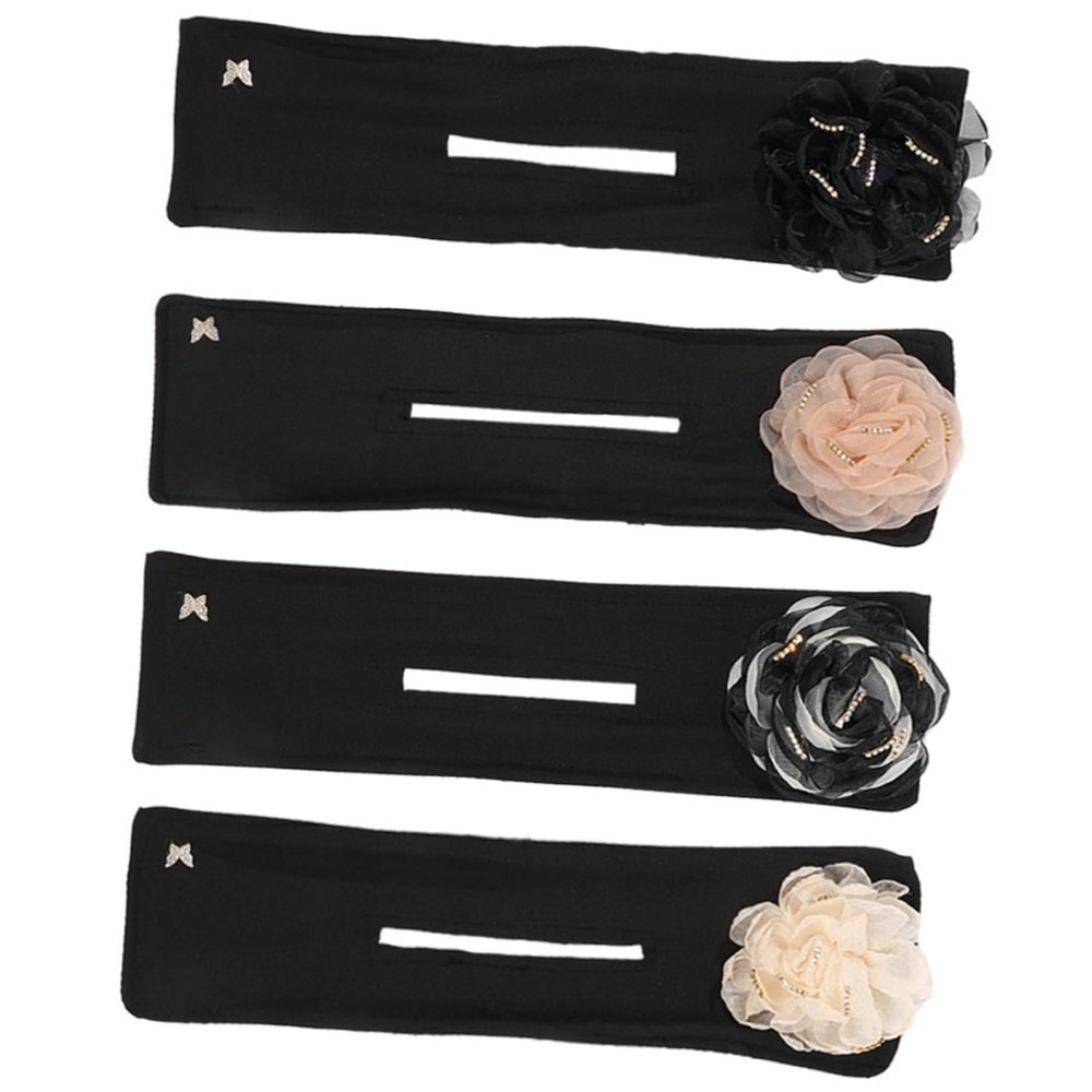 Angoily 4pcs Flower Bun Maker Twisted Hair Bun Shaper for Women and Girls Elegant Floral Design Hair Accessories