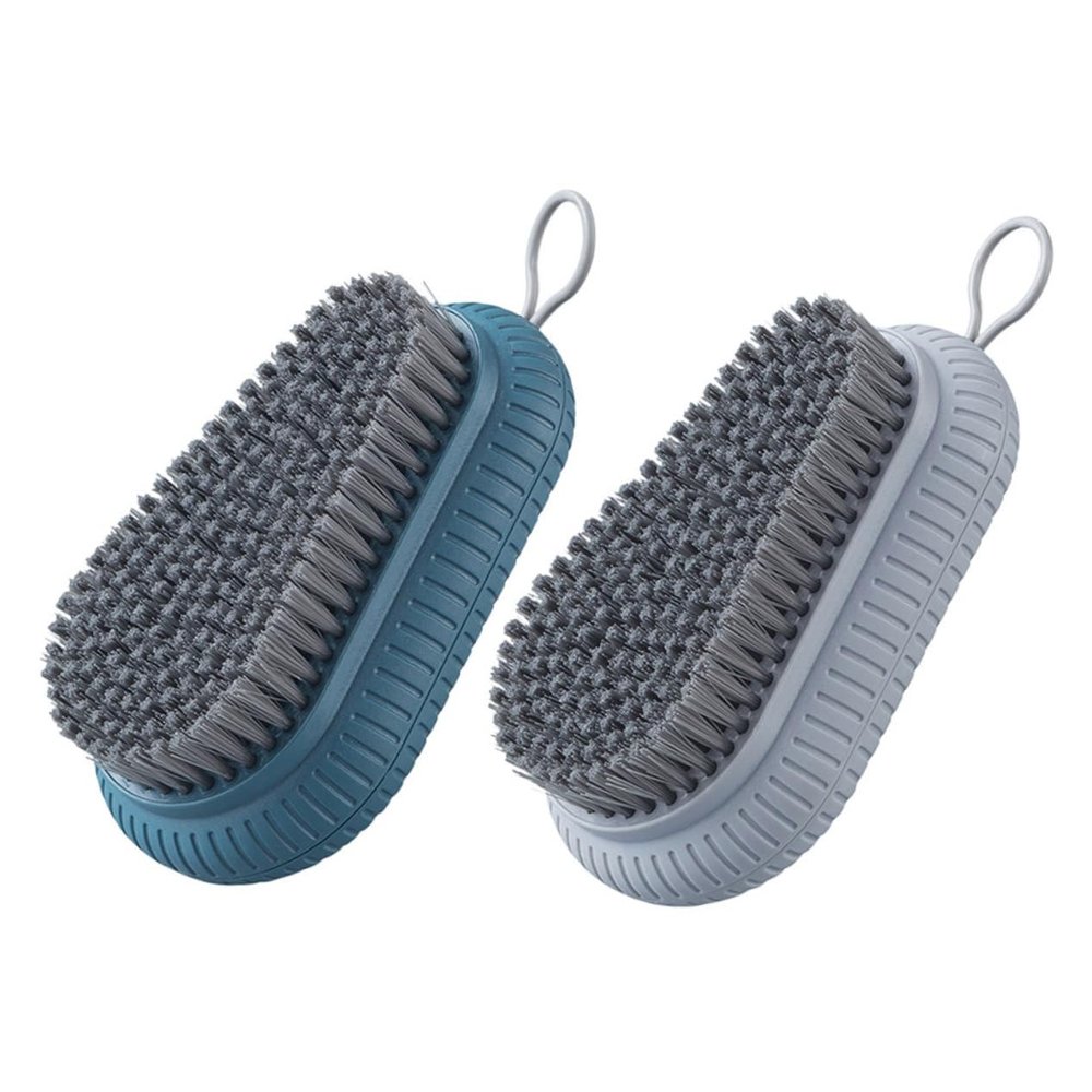 BIUDECO 2pcs Nail Scrubber Soft Bristle Fingernail Brush for Hand Washing and Nail Cleaning Portable Design for Home and Salon Use