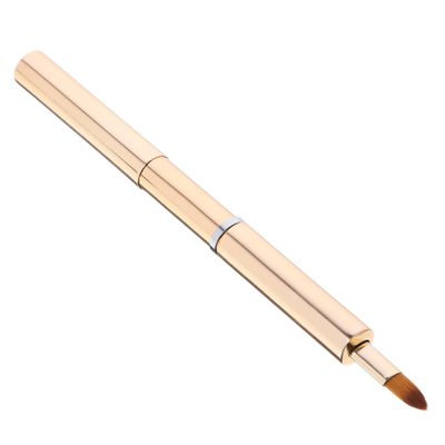 Housoutil Portable Reversible Lip Brush Set Women's Makeup Tools Lipstick Lip Gloss Brush Sturdy and Skin-Friendly Material Gold Color