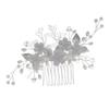 BIUDECO Flower Elements Hair Comb for Women Headdress Rhinestones and Lightweight Decorative Side Comb for Weddings Parties and Daily Wear view 1