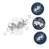 BIUDECO Flower Elements Hair Comb for Women Headdress Rhinestones and Lightweight Decorative Side Comb for Weddings Parties and Daily Wear view 2