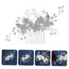 BIUDECO Flower Elements Hair Comb for Women Headdress Rhinestones and Lightweight Decorative Side Comb for Weddings Parties and Daily Wear view 3