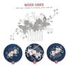 BIUDECO Flower Elements Hair Comb for Women Headdress Rhinestones and Lightweight Decorative Side Comb for Weddings Parties and Daily Wear view 4