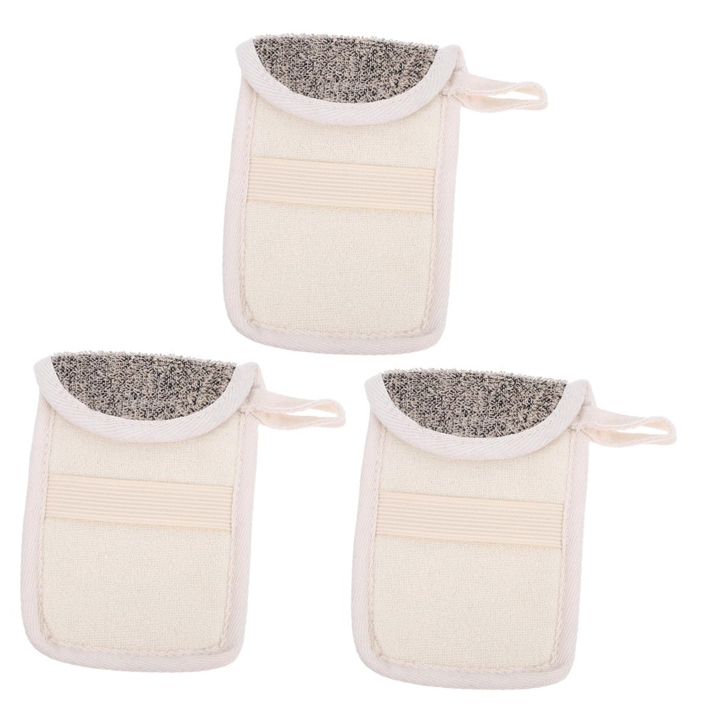 BIUDECO 3pcs Exfoliating Soap Pouches Bar Soap Bag for Shower Bathing Bathroom Accessories