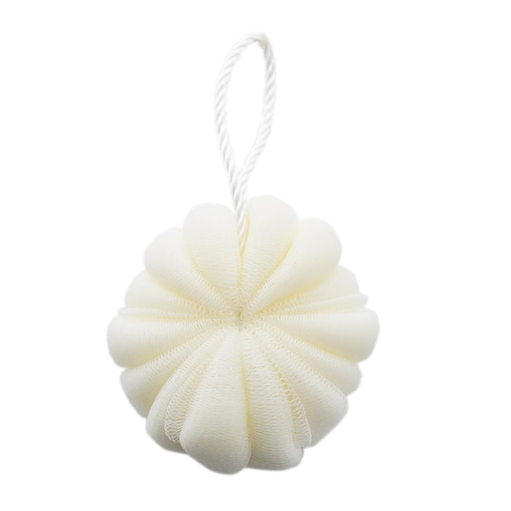 NOLITOY 3pc Pumpkin Bath Ball Set Soft Mesh Shower Balls for Gentle Cleaning Includes Hanging Rope