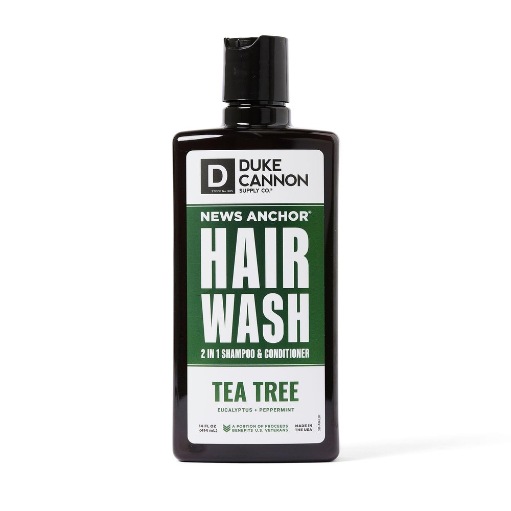 Duke Cannon Supply Co. News Anchor 2-in-1 Hair Wash - Tea Tree, 14 oz.