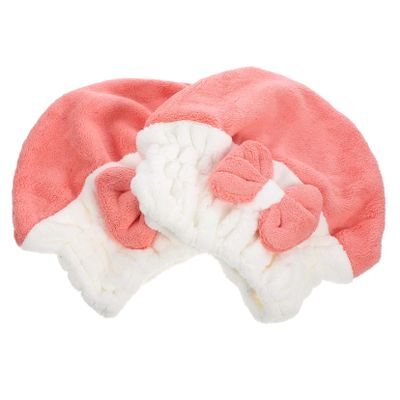 Angoily Rapid Hair Drying Cap for Women 2pcs Hair Drying Towel Stylish Shower Cap Absorbent Material