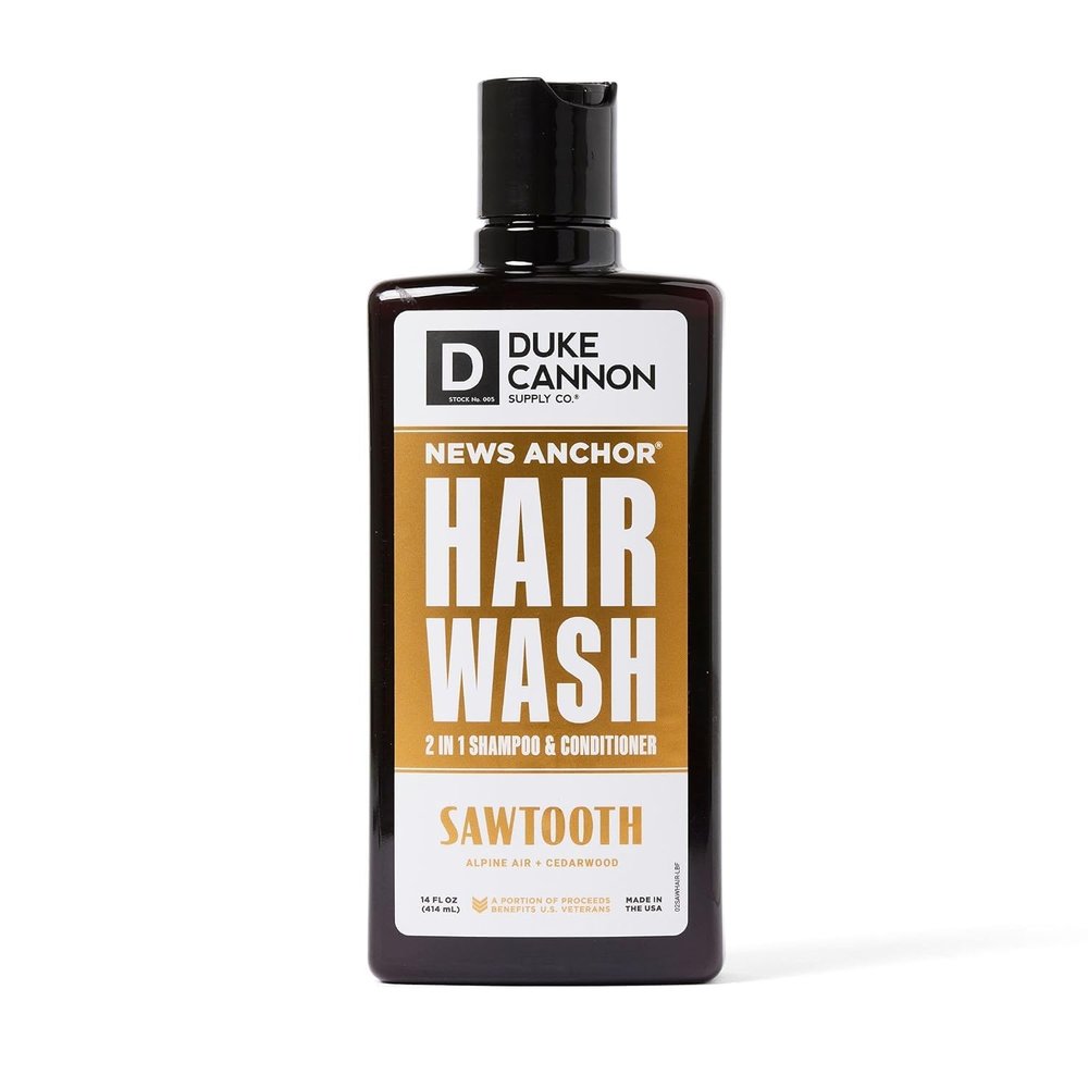 Duke Cannon News Anchor 2-in-1 Hair Wash - Sawtooth, 14 oz.