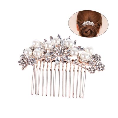 Angoily Wedding Hair Comb Pearl Hair Comb for Women Bridal Accessory Pearl Design