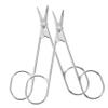NOLITOY 6pcs Stainless Steel Eyebrow Shaping Scissors Set Durable Vibrissa Scissors for Women Easy to Use for Grooming Eyebrows and Facial Hair Silver view 1
