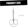 NOLITOY 6pcs Stainless Steel Eyebrow Shaping Scissors Set Durable Vibrissa Scissors for Women Easy to Use for Grooming Eyebrows and Facial Hair Silver view 3