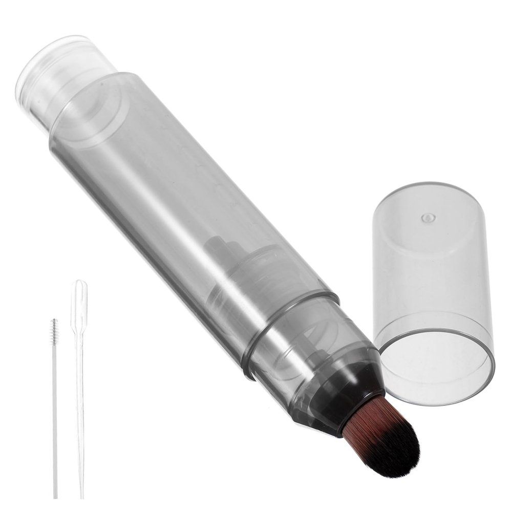 NOLITOY Scalp Applicator Oil Bottle with Dropper and Brush for Hair Growth Gentle Scalp Massage Comb for Essential Oils and Serums Suitable for All Ages Transparent Black Design