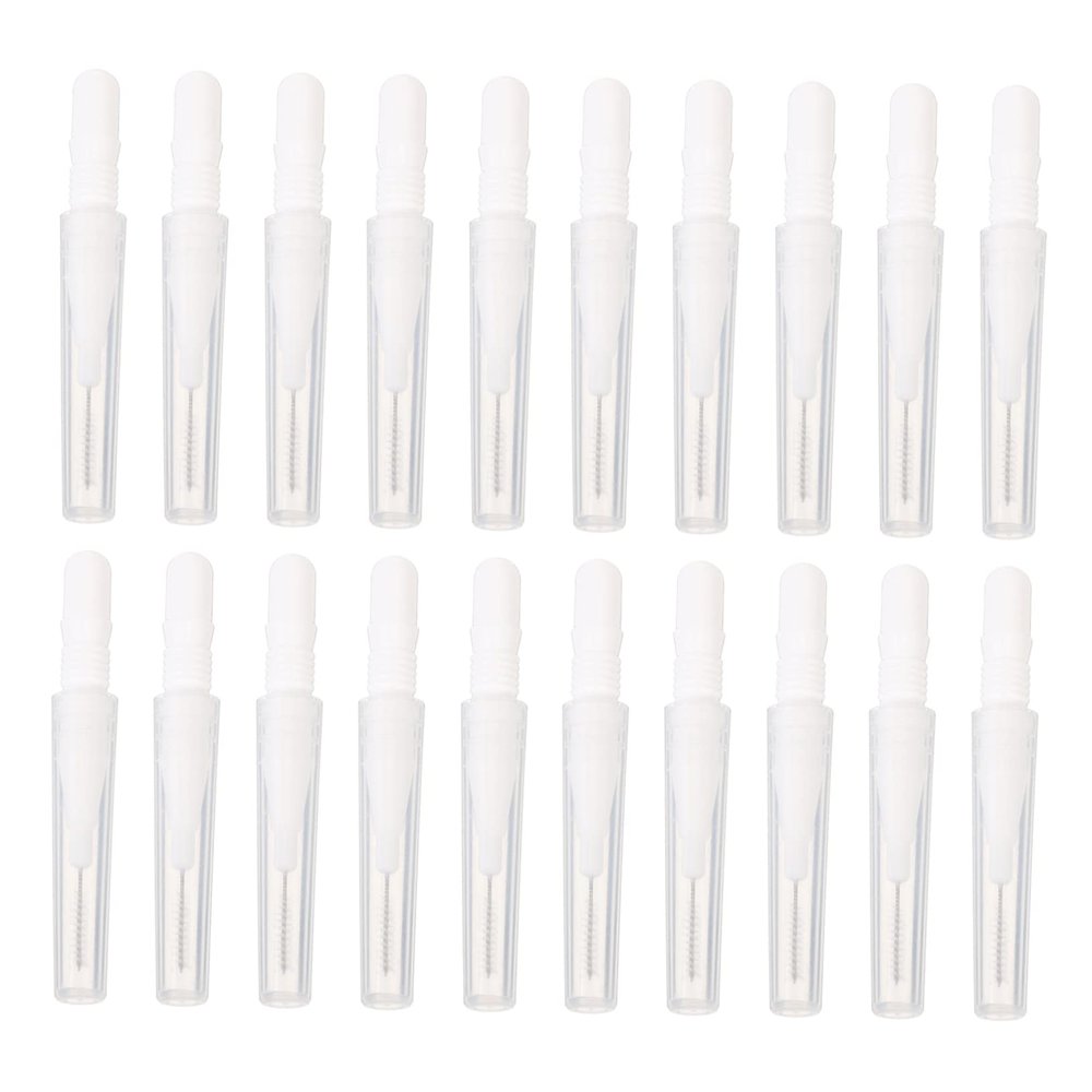 minkissy 20pcs Mini Eyebrow and Makeup Brushes Portable Multi-use Applicators for Lips Eyes and Interdental Care Smooth Handle Design for Comfortable to Hold