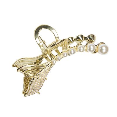 Beatifufu Stylish Pearl Hairpin Hair Clips for Women Hair Pins for Buns Fish Tail Clip Elegant Lady Headdress