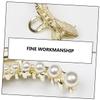 Beatifufu Stylish Pearl Hairpin Hair Clips for Women Hair Pins for Buns Fish Tail Clip Elegant Lady Headdress view 3