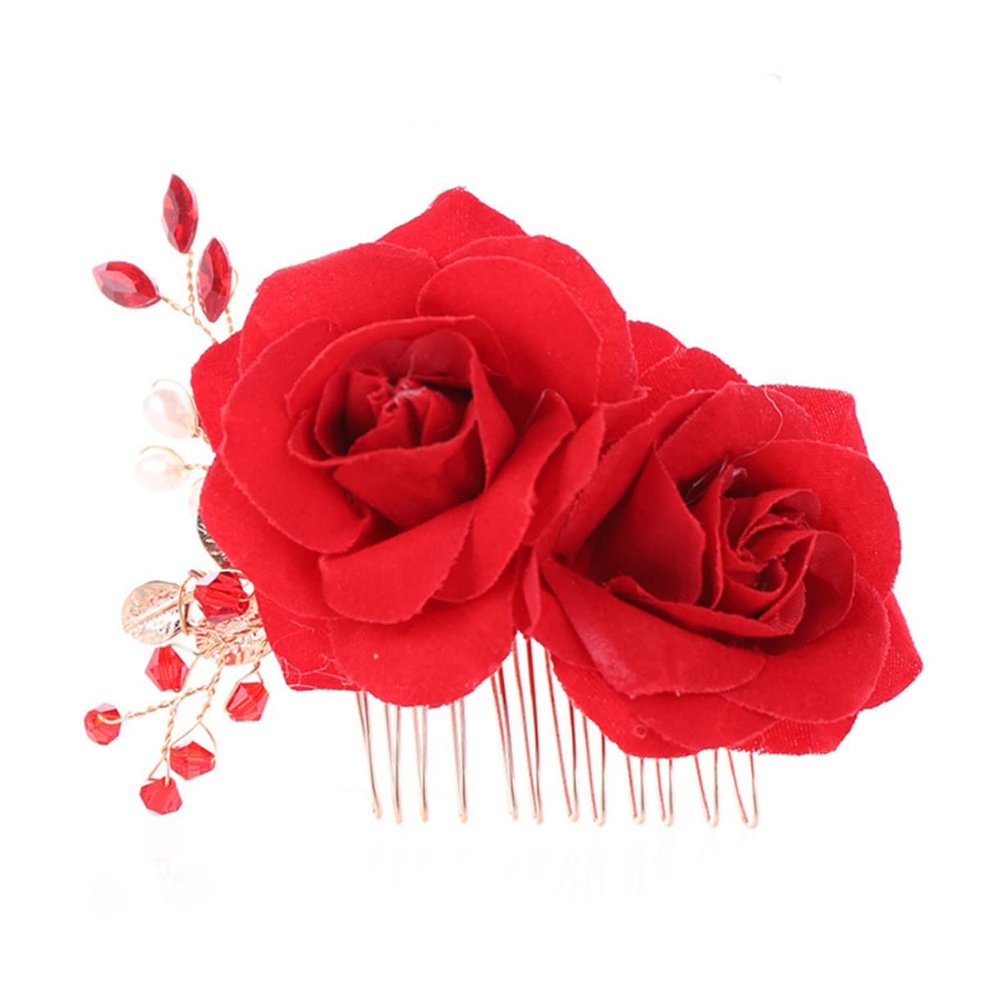 Angoily 1pc Bridal Hair Comb Simulation Headdress for Women for Weddings Proms and Special Occasions Delicate Rhinestone Hair Accessory
