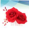 Angoily 1pc Bridal Hair Comb Simulation Headdress for Women for Weddings Proms and Special Occasions Delicate Rhinestone Hair Accessory view 3